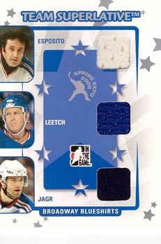 2008 In The Game Superlative Spring Expo Team Superlative #TS-59 Phil Esposito / Brian Leetch / Jaromir Jagr Front