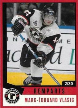 2021-22 Quebec Remparts (QMJHL) 25th Anniversary - Red (Rouge) #4 Marc-Edouard Vlasic Front