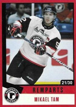 2021-22 Quebec Remparts (QMJHL) 25th Anniversary - Red (Rouge) #5 Mikael Tam Front