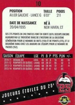 2021-22 Quebec Remparts (QMJHL) 25th Anniversary - Red (Rouge) #10 Adam Erne Back