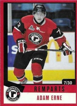 2021-22 Quebec Remparts (QMJHL) 25th Anniversary - Red (Rouge) #10 Adam Erne Front
