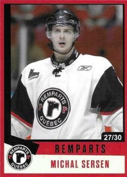 2021-22 Quebec Remparts (QMJHL) 25th Anniversary - Red (Rouge) #12 Michal Sersen Front