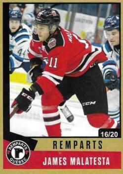2021-22 Quebec Remparts (QMJHL) 25th Anniversary - Bronze #15 James Malatesta Front