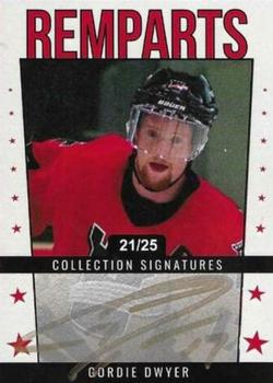 2021-22 Quebec Remparts (QMJHL) 25th Anniversary - Signatures Red (Rouge) #A-GO Gordie Dwyer Front