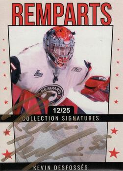 2021-22 Quebec Remparts (QMJHL) 25th Anniversary - Signatures Red (Rouge) #A-KD Kevin Desfosses Front