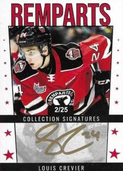 2021-22 Quebec Remparts (QMJHL) 25th Anniversary - Signatures Red (Rouge) #A-LC Louis Crevier Front