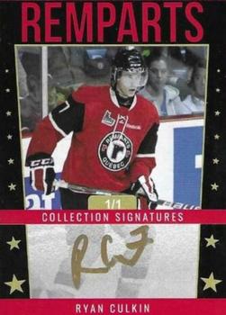 2021-22 Quebec Remparts (QMJHL) 25th Anniversary - Signatures Gold (Or) #A-RC Ryan Culkin Front
