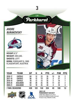 2021-22 Parkhurst #3 Andre Burakovsky Back