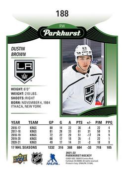 2021-22 Parkhurst #188 Dustin Brown Back