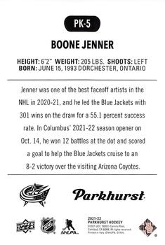 2021-22 Parkhurst - Parkies #PK-5 Boone Jenner Back