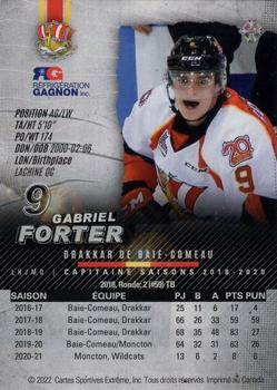2021-22 Extreme Baie-Comeau Drakkar (QMJHL) Captain Series #2 Gabriel Fortier Back