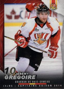 2021-22 Extreme Baie-Comeau Drakkar (QMJHL) Captain Series #3 Jeremy Gregoire Front