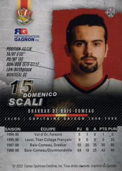 2021-22 Extreme Baie-Comeau Drakkar (QMJHL) Captain Series #6 Domenico Scali Back