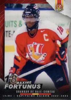 2021-22 Extreme Baie-Comeau Drakkar (QMJHL) Captain Series #10 Maxime Fortunus Front