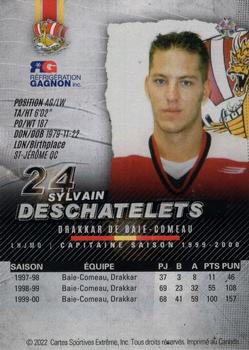 2021-22 Extreme Baie-Comeau Drakkar (QMJHL) Captain Series #13 Sylvain Deschatelets Back