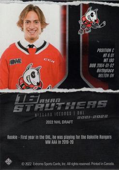 2021-22 Extreme Niagara IceDogs (OHL) #6 Ryan Struthers Back