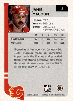 2004-05 In The Game Franchises Canadian - SportsFest Chicago #5 Jamie Macoun Back