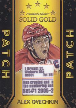 2022 President's Choice Solid Gold - Patch #P-51 Alex Ovechkin Front