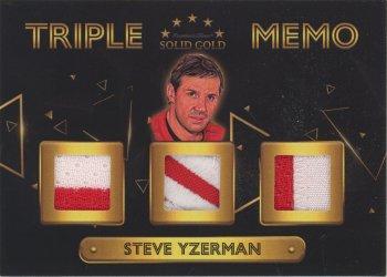 2022 President's Choice Solid Gold - Triple Memo #TM-34 Steve Yzerman Front