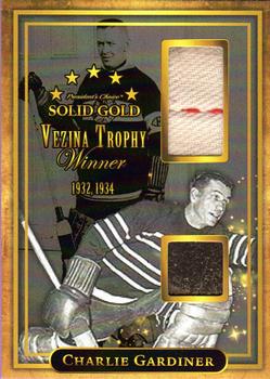 2022 President's Choice Solid Gold - Vezina Trophy Winner #VT-14 Georges Vezina / Charlie Gardiner Front