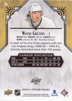2020-21 Upper Deck Stature - Black #76 Wayne Gretzky Back
