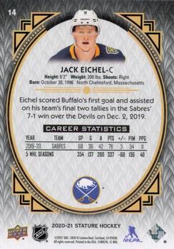 2020-21 Upper Deck Stature - Portrait #14 Jack Eichel Back