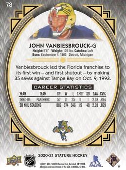 2020-21 Upper Deck Stature - Portrait Red #78 John Vanbiesbrouck Back