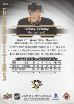 2020-21 Upper Deck Stature - Gravitas #G-3 Sidney Crosby Back