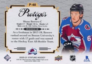 2020-21 Upper Deck Stature - Proteges Green #P-48 Shane Bowers Back
