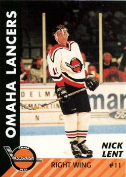 1995-96 Omaha Lancers (USHL) #NNO Nick Lent Front