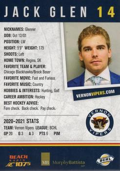 2021-22 Vernon Vipers (BCHL) #8 Jack Glen Back