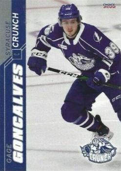 2021-22 Choice Syracuse Crunch (AHL) #10 Gage Goncalves Front