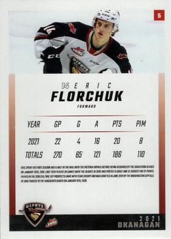2021-22 Vancouver Giants (WHL) Special Edition Bubble Season #5 Eric Florchuk Back
