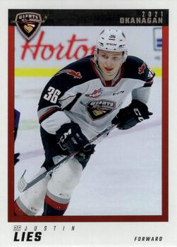 2021-22 Vancouver Giants (WHL) Special Edition Bubble Season #8 Justin Lies Front