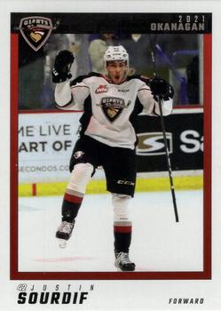 2021-22 Vancouver Giants (WHL) Special Edition Bubble Season #10 Justin Sourdif Front