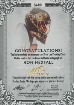 2022 Leaf Art of Hockey #BA-RH1 Ron Hextall Back