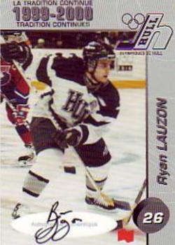 1999-00 Cartes, Timbres et Monnaies Sainte-Foy Hull Olympiques (QMJHL) Autographs #18 Ryan Lauzon Front