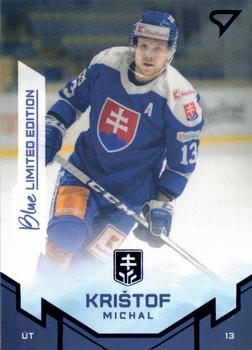 2022 SportZoo Hokejové Slovensko - Blue #38 Michal Kristof Front