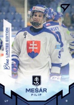 2022 SportZoo Hokejové Slovensko - Blue #42 Filip Mesar Front