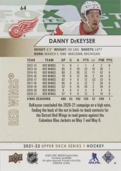 2021-22 Upper Deck - Silver Foil #64 Danny DeKeyser Back