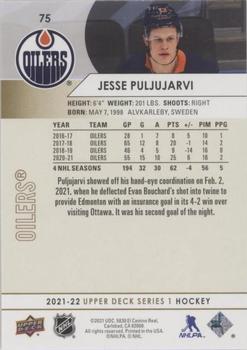 2021-22 Upper Deck - Silver Foil #75 Jesse Puljujarvi Back