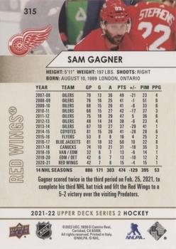 2021-22 Upper Deck - Silver Foil #315 Sam Gagner Back
