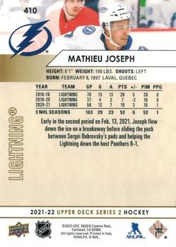 2021-22 Upper Deck - Silver Foil #410 Mathieu Joseph Back