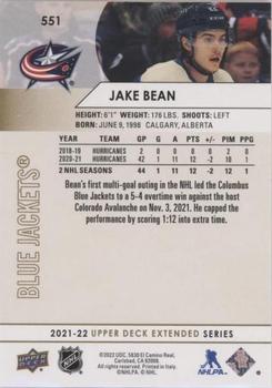 2021-22 Upper Deck - Silver Foil #551 Jake Bean Back