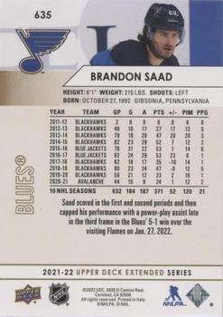 2022-23 SPx NHL BRANDON SAAD Veteran Base 95/299 – Cherry Collectables