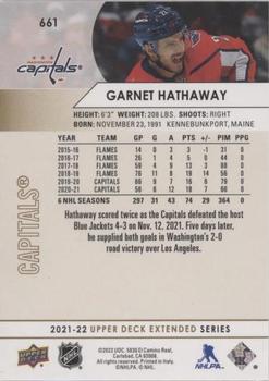 2021-22 Upper Deck - Silver Foil #661 Garnet Hathaway Back