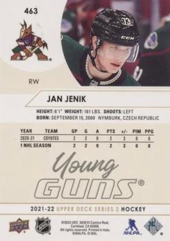 2021-22 Upper Deck - Speckled Rainbow Foil #463 Jan Jenik Back