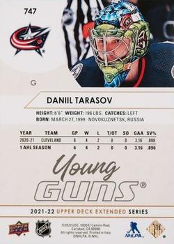2021-22 Upper Deck - Speckled Rainbow Foil #747 Daniil Tarasov Back