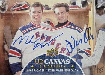 2021-22 Upper Deck - UD Canvas Signatures #CA-VR Mike Richter / John Vanbiesbrouck Front