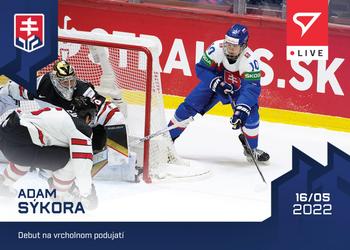2022 SportZoo Live Hockey Slovakia #L-06 Adam Sykora Front